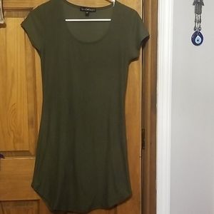 Derek heart olive green t shirt dress